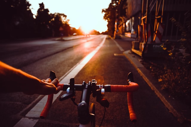 Roadbike before sunset
